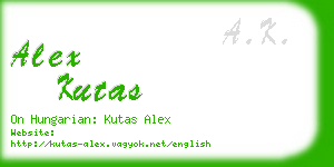 alex kutas business card